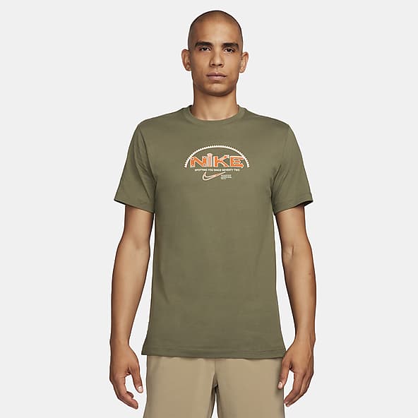 Khaki green nike t shirt sale